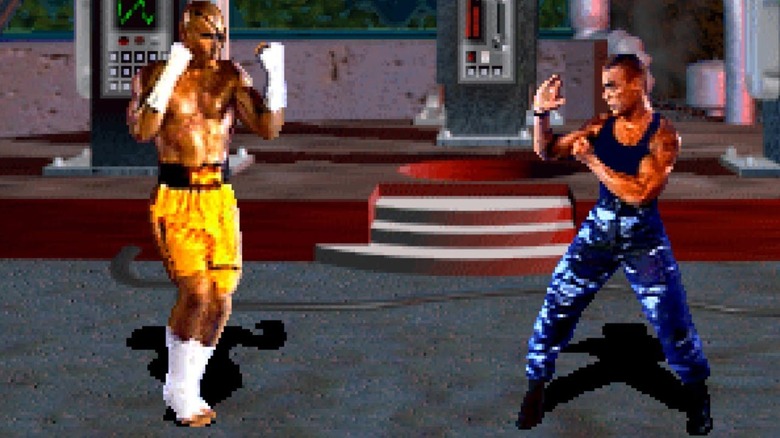 Guile fights Sagat in Street Fighter: The Movie