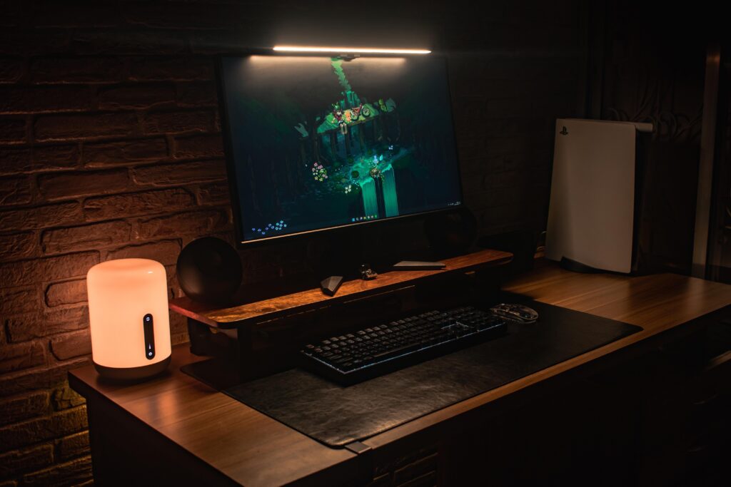 Added a monitor light to the setup