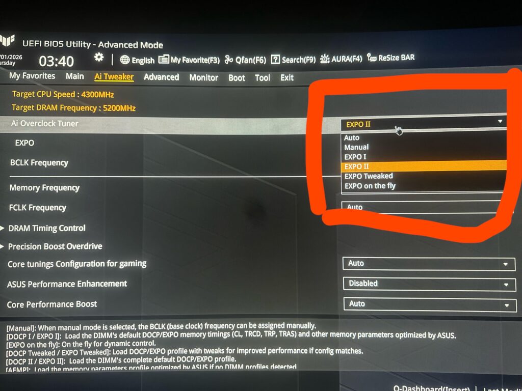 Ai overclock tuner EXPO II (Ryzen 9 9950x3d-RTX 4070) Ai overclock tuner EXPO II (Ryzen 9 9950x3d-RTX 4070)