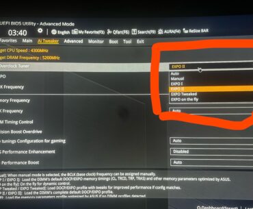 Ai overclock tuner EXPO II (Ryzen 9 9950x3d-RTX 4070)
