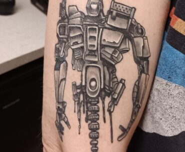 Got a tattoo of Deathtrap from Borderlands 2
