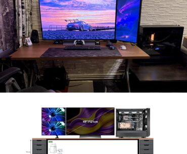 Anyone using a 48 inch main screen with 2 stacked 24 inch monitors on the side?