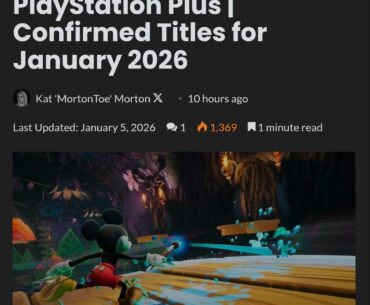 Xbox Era, a gaming outlet created for and focused on being THE destination for Xbox related news and content has decided to create and publish an article listing off the monthly games coming to PlayStation Plus for the first time ever.