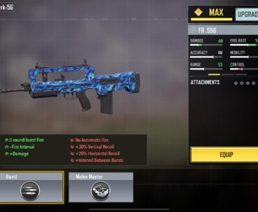 FR 5.56 (MW19 FAMAS) should have a 3-round-burst perk/attachment.