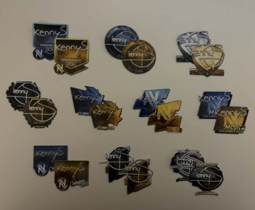 All foil and gold KennyS stickers recreated in real life