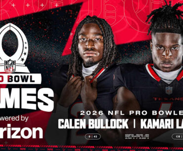 Houston Texans S Calen Bullock and CB Kamari Lassiter Named To 2026 Pro Bowl Games
