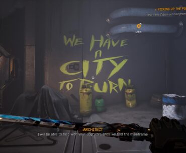 found what seems to be a Cyberpunk reference in Ghostrunner