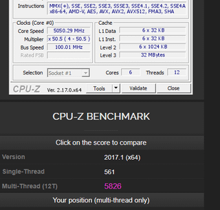 High multi thread but low single thread score cpu-z?