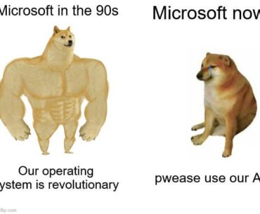 Microsoft in the 90s vs today