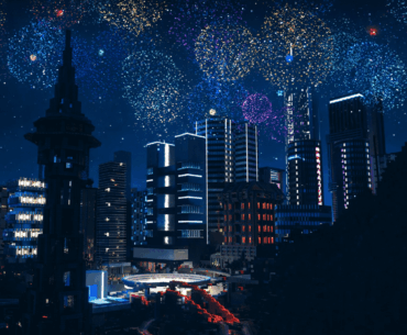 Happy New Years from my Minecraft city Elowah!