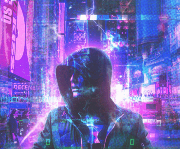 Cyberpunk visual, made with Photoshop, inspired by Starcadian's song Ronnie