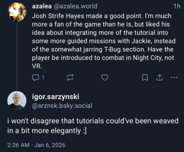 Igor Sarzynski's last few replies.