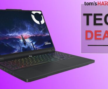 A header image showing the Tom's Hardware Tech Deals badge along with the Lenovo Legion 5i gaming laptop.