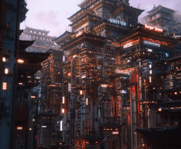 I made a cyberpunk scene in minecraft again