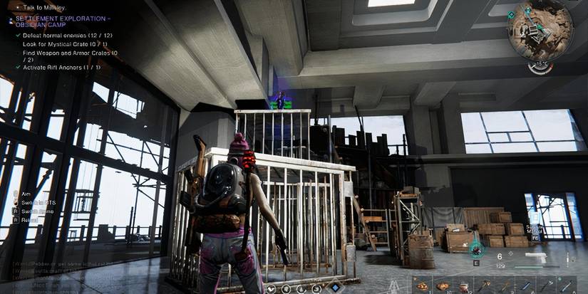 Player Standing Below a Puzzle Mystical Crate in Once Human