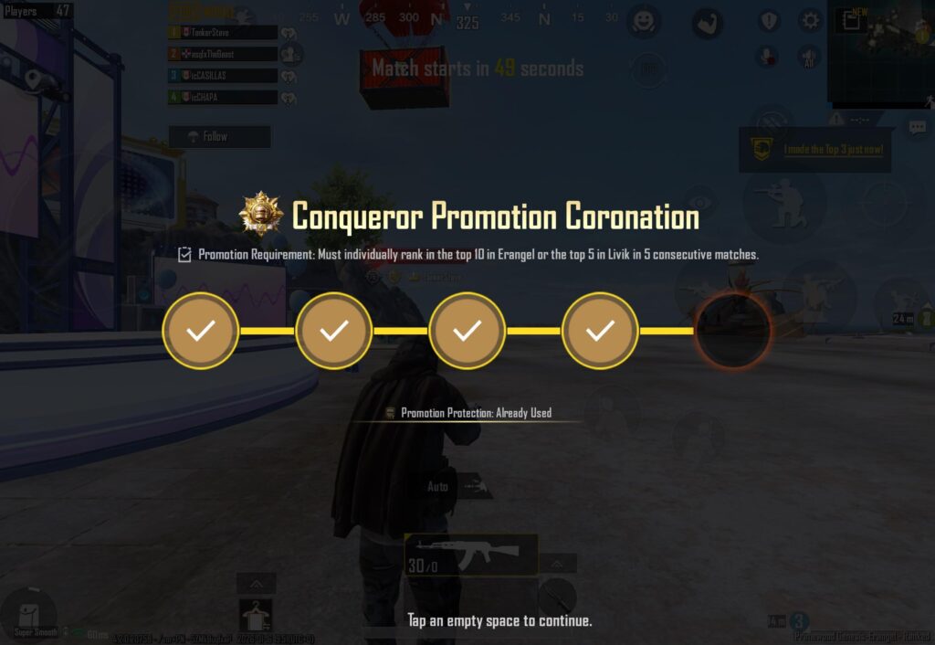 The new conqueror promotion matches were no joke.