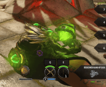 Broken shadows on hand of Gaia