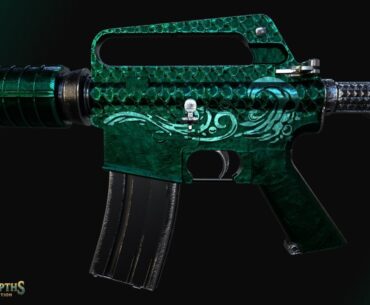 M4A1-S | Bahamut's Depths (iredescent) (silver trim)