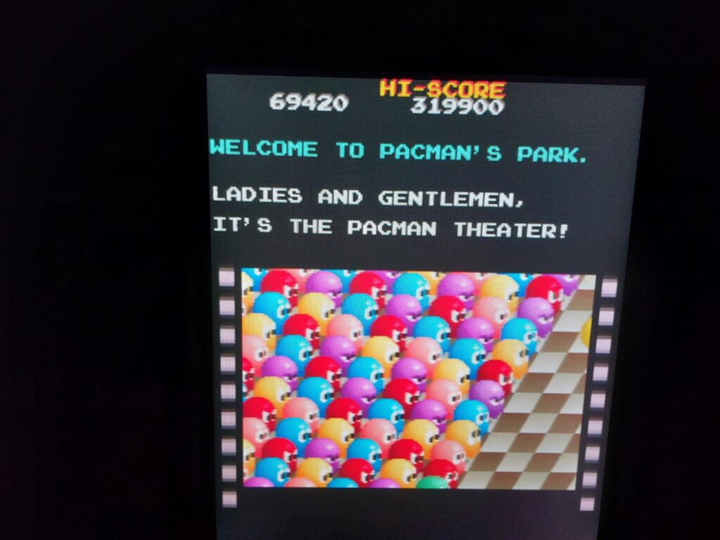 Achieved this score during a game of Pac-Mania