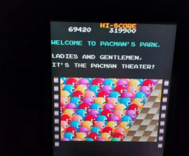 Achieved this score during a game of Pac-Mania