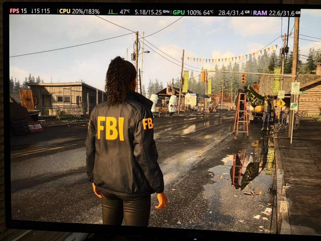 Another 8K gaming test because why not - Alan Wake 2 with 5090 @ 8k no DLSS Maxed out all settings and Ultra Ray Tracing - Glorious 15 FPS and VRAM spikes above 32gb