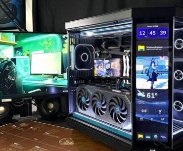 New build, Hyte X Zenless Zone Zero - Hoshimi Miyabi themed build - 9800X3D. Zotac 5080, custom cables and a bunch of mods