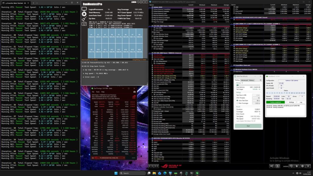 9800x3d at DDR5 8400 C32, 25 hour trial 9800x3d at DDR5 8400 C32, 25 hour trial