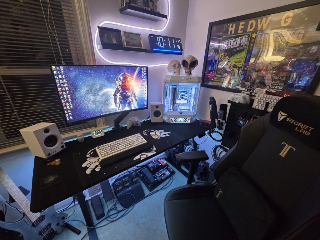 My cozy corner for gaming and making music.