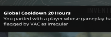 First game of Premier after the update and just got Vac Lived