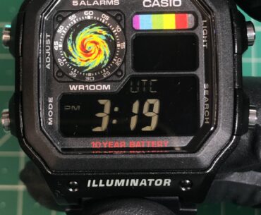 Wearable Storm. Modded my Casio Royale with a thermal weather map.