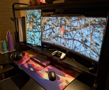 My updated average battlestation - now with less clutter and more budget ultrawide