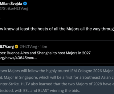 ESL and BLAST to host the 2028 majors according to HLTV