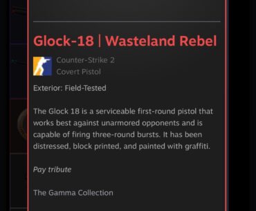 Looking to trade my Glock wasteland rebel for a vaporwave m4a1s