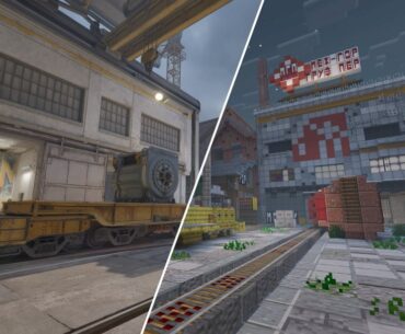 Train, but it’s Minecraft… but it’s still CS2 - rebuilt Train in Minecraft style & fully playable in CS2!