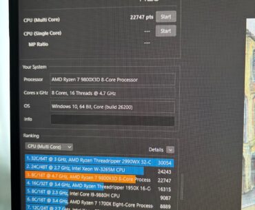 Ryzen 7 9800x3d R23 points