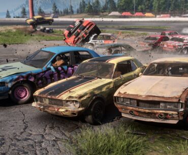 Wreckfest 2's career mode is based around a fender bending moral alignment chart of lawful racers and chaotic crashers