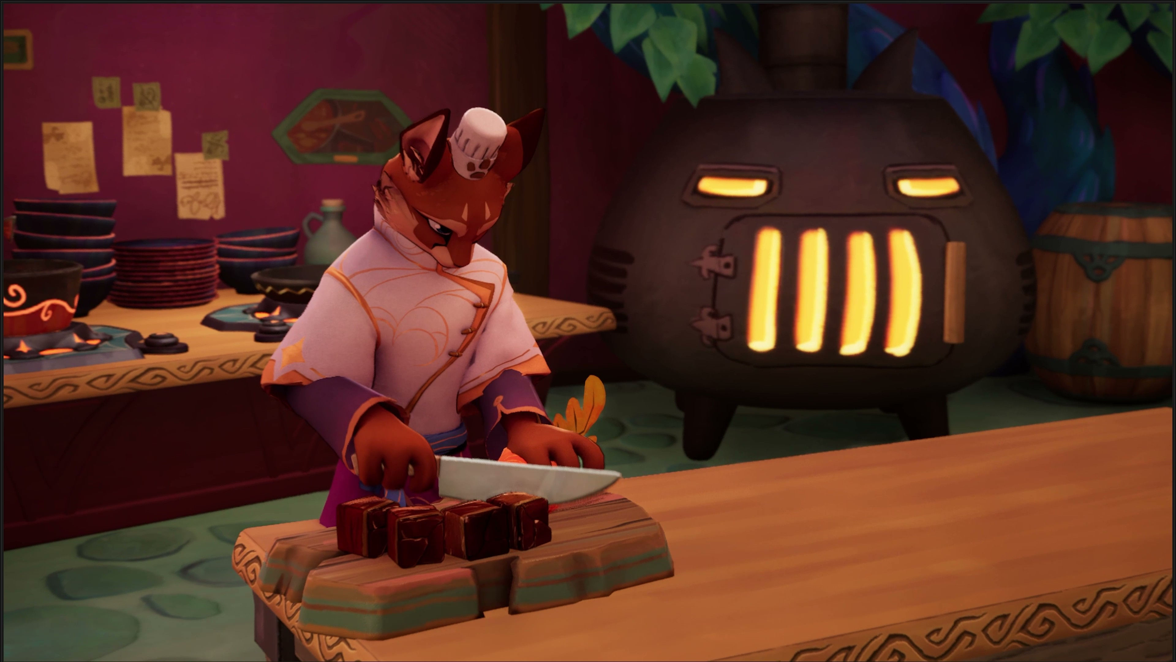 Screenshots from Beastro, a cozy farming and card-battling fantasy adventure, coming to Xbox Game Pass in 2026.