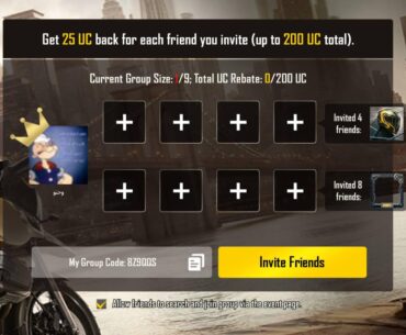 PUBG MOBILE Looking for 6 players to join Perfect Party group (25 UC back)