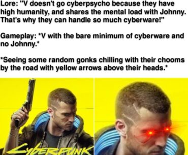 CMV: V actually has no resistance to cyberpsychosis, he's just a high functioning cyberpsyco...