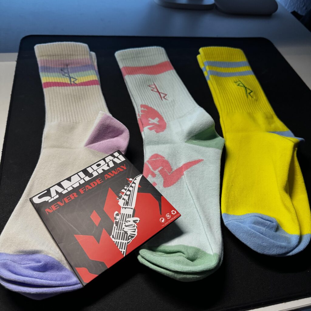 Got my new Cyberpunk socks finally 😎