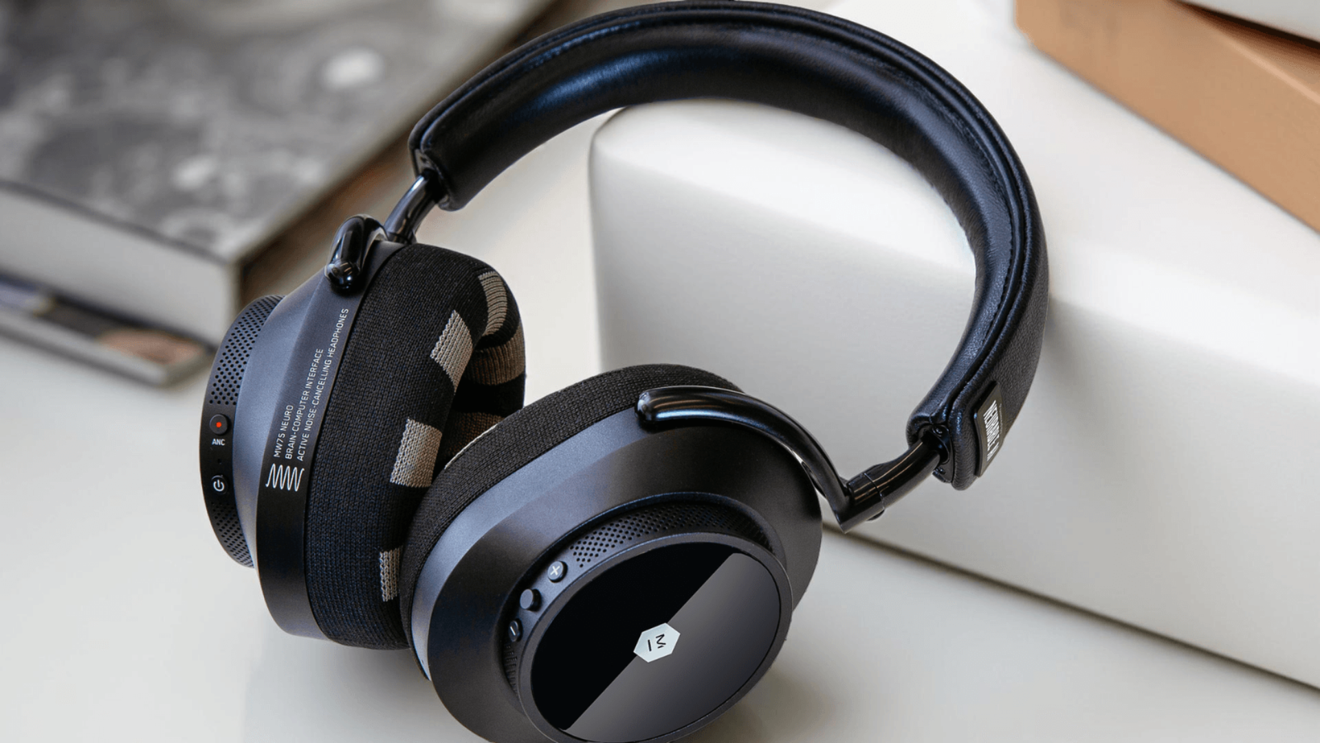 HyperX is showing off a gaming headset prototype packed with brain wave monitoring EEG tech to better get your head in the game A lifestyle image of Neurable's MW75 Neuro LT headphones.