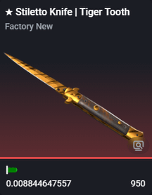 Looking to trade for Bayonet Tiger Tooth