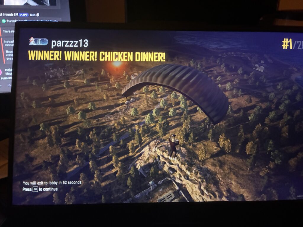 First Chicken Dinner in the air 🐔