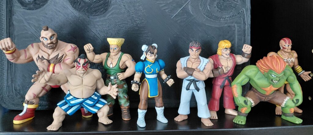 Street Fighter II: I 3D printed and painted the original 8 characters!