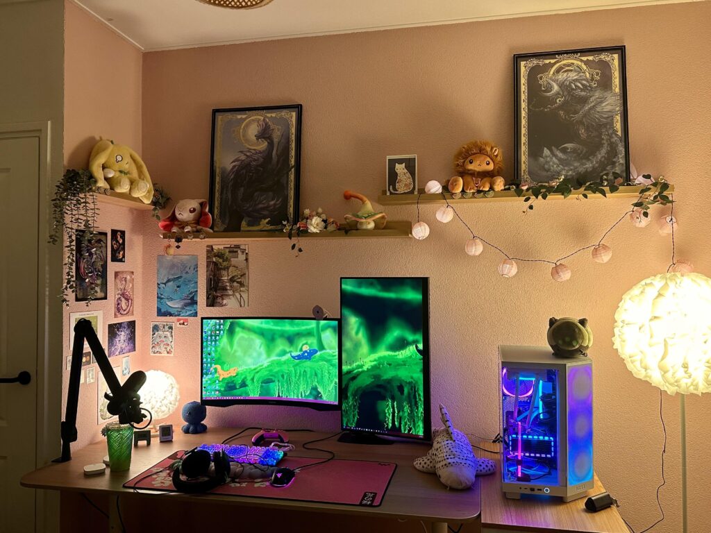 I’ve never had such a cozy and pretty setup, I’m super happy with how it turned out