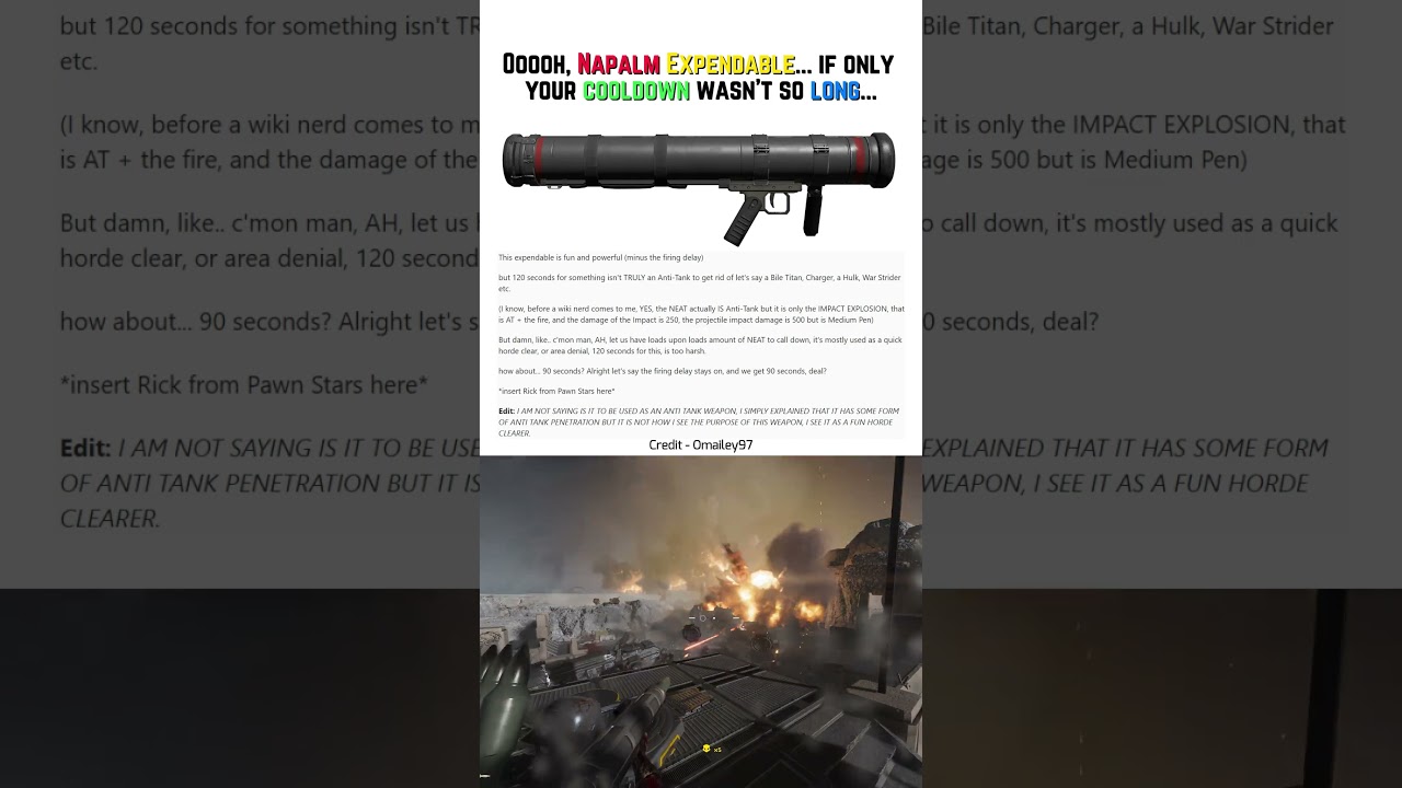 This Expendable is Fun And Powerful – Helldivers 2 #shorts This Expendable is Fun And Powerful - Helldivers 2 #shorts