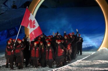 2026 Olympic Games: Team Canada marches in parade of athletes at opening ceremony