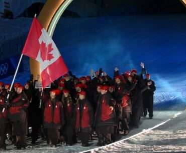 2026 Olympic Games: Team Canada marches in parade of athletes at opening ceremony