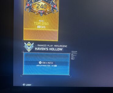 Says top 250 but I was gold II lastnight. It won’t go away