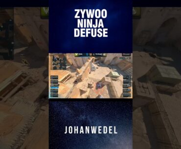 ZYWOO NINJA DEFUSE #CS2 #CounterStrike2 #CS2Shorts #FPSGames #Valve #Headshot #ClutchMoment